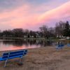 Five Island Lake at sunset, Emmetsburg, Iowa
