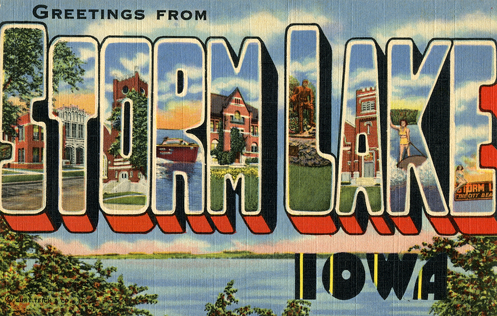 Storm Lake, a restored natural lake in northwest Iowa